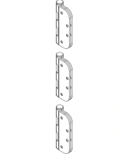 Hafele<br />943.34.117 - Mortise Straight Hinge Set for Inward Opening  Al Fresco Summit, Stainless Steel, Satin