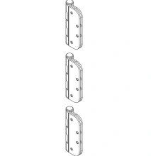 Hafele<br />943.34.120 - Mortise Straight Hinge Set for Inward Opening  Al Fresco Summit, Stainless Steel, PVD Rustic Black