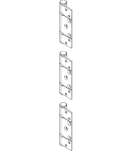 Hafele<br />943.34.121 - Non-Mortise Offset Hinge Set for Inward Opening  Al Fresco Summit, Stainless Steel, Satin
