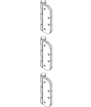 Hafele<br />943.34.132 - Mortise Offset Hinge Set for Inward Opening  Al Fresco Summit, PVD Rustic Black