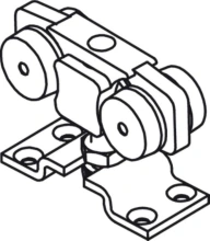 Hafele<br />943.51.012 - Upper Running Gear with Suspension Plate, Slido Classic Bifold 30