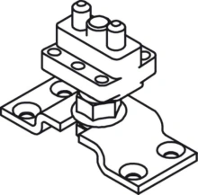 Hafele<br />943.51.024 - Upper Pivot with Suspension Plate, Slido Classic Bifold 30
