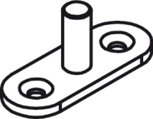 Hafele<br />943.51.402 - Lower Pivot for Floor Mounting, Slido Classic Bifold 30