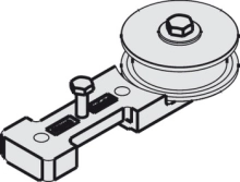 Hafele<br />947.00.049 - Guide Pulley Wheel, with Mounting Screws for Hawa Telescopic, Short