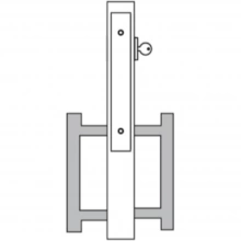 Accurate - ADA.9500VRB-1 - Vertical Rod Lockset ADA Trim Single Cylinder Set