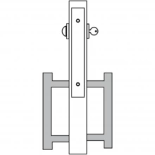 Accurate - ADA.9500VRB-3 - Vertical Rod Lockset ADA Trim Entry Set