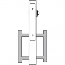 Accurate - ADA.9500VRB-4 - Vertical Rod Lockset ADA Trim Privacy Set