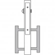 Accurate<br />ADA.9500VRB-5 - Vertical Rod Lockset ADA Trim Privacy Set with Emergency Release