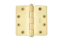 Emtek<br />96234 - BRASS HINGE PAIR 4" x 4" (5/8" RADIUS) HEAVY DUTY