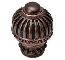 Carpe Diem Cabinet Knobs<br />968  1 1/2"  - Cricket Cage large round knob with beaded base