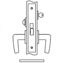 Accurate - 8624 - Dormitory Narrow Backset Mortise Lock