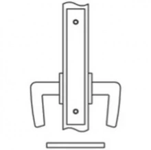 Accurate<br />8700ADL - Active Dummy Narrow Backset Lock with Narrow Faceplate