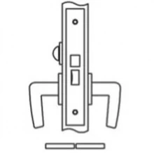 Accurate - 8739 - Privacy Bedroom or Bathroom Narrow Backset Lock with Narrow Faceplate