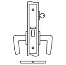 Accurate<br />8745 - Classroom Narrow Backset Lock with Narrow Faceplate