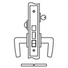 Accurate<br />8849 - Entrance or Apartment Narrow Backset Lock