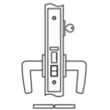 Accurate - 8856 - Entrance or Office Narrow Backset Lock