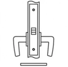 Accurate - 9025M - Passage or Closet Latch with Narrow Faceplate Marine Grade
