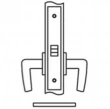 Accurate<br />9025M - Passage or Closet Latch with Narrow Faceplate Marine Grade
