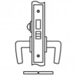 Accurate<br />9039M - Privacy Mortise Lock with Narrow Faceplate Marine Grade