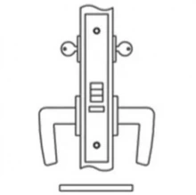 Accurate - 9046 - Classroom Double Locking Lock Narrow Faceplate