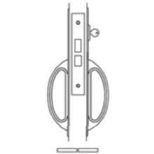 Accurate - CH 9124SEC - Dormitory Lock with Pair of Crescent Handles (less thumb turn)