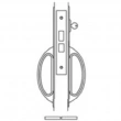Accurate<br />CH 9124SEC - Dormitory Lock with Pair of Crescent Handles (less thumb turn)