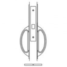 Accurate - CH 9125SEC - Passage Latch with Pair of Crescent Handles