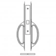 Accurate<br />CH 9125SEC - Passage Latch with Pair of Crescent Handles