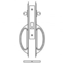 Accurate - CH 9142SEC - Entrance or Public Restroom Lock with Pair of Crescent Handles
