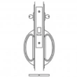 Accurate<br />CH 9142SEC - Entrance or Public Restroom Lock with Pair of Crescent Handles
