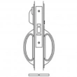 Accurate<br />CH 9143E-SEC - Institutional Privacy Lock with Pair of Crescent Handles, Ligature Resistant Thumb Turn and Flush Emergency Coin Release