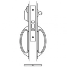 Accurate - CH 9143SEC - Institutional Privacy Lock with Pair of Crescent Handles and Ligature Resistant Thumb Turn