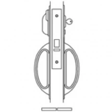 Accurate - CH 9144i-SEC - Institutional Privacy Lock with Pair of Crescent Handles, Ligature Resistant Thumb Turn and Occupancy Indicator