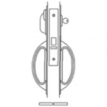 Accurate - CH 9144SEC - Institutional Privacy Lock with Pair of Crescent Handles and Ligature Resistant Thumb Turn