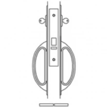 Accurate - CH 9145S-SEC - Classroom Security Lock with Pair of Crescent Handles