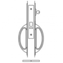 Accurate - CH 9145SEC - Classroom Lock with Pair of Crescent Handles