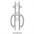 Accurate<br />CH 9146SEC - Classroom Double Locking with Pair of Crescent Handles