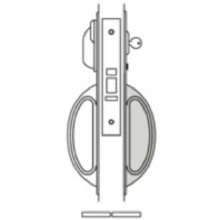 Accurate - CH 9147i-SEC - Institutional Privacy Lock with Pair of Crescent Handles and Ligature Resistant Thumb Turn with Indicator