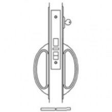 Accurate - CH 9156SEC - Office Lock with Pair of Crescent Handles