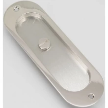 Accurate - O2002E - 7" Obround Flush Pull with Emergency Coin Release on Privacy Doors, Exposed Screws
