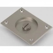 Accurate<br />S161E - Square Flush Pull, Round Cut, with Emergency Coin Release, Exposed Screws