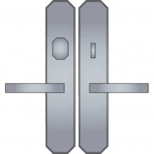 Ashley Norton<br />AGMOR.12 - Angular 11" x 2-1/2" Lever x Lever Mortise Entry Set