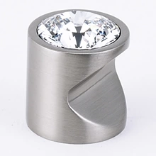 Alno - C824-1-SN - 1" Contemporary I Large Crystal Knob