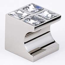 Alno - C854-1-PN - 1" Contemporary II Knob with 4 Crystals