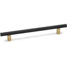 Alno - A2902-8-CHP/MB - 8" Pull Knurled Bar