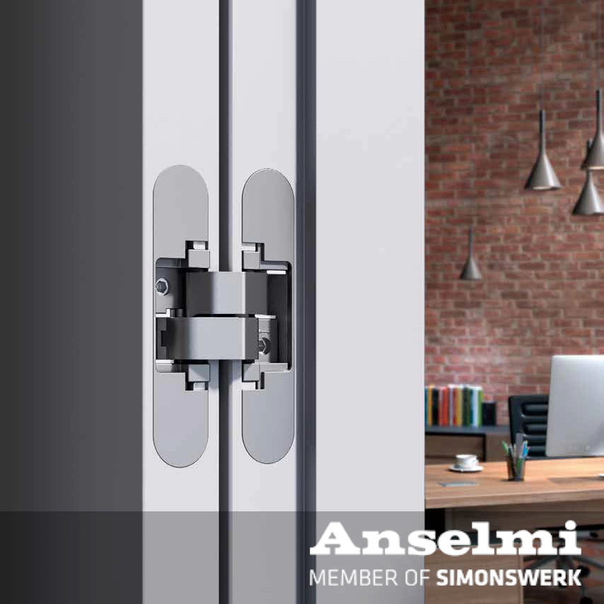 Anselmi Concealed Hinges for Residential Doors