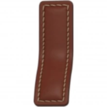 Turnstyle Designs - AP1184 - Bow Leather, Cabinet Handle, Tab Plain