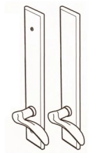 Ashley Norton - .42 Ashley Norton  - Arched, Square, Curved, Modern - Lever X Lever Tubular Full Dummy Set 