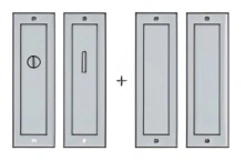 Ashley Norton<br />C1840.25 DBL - Privacy Sliding/Pocket Door Hardware for Double Doors