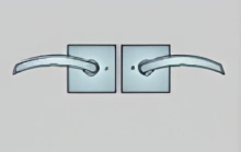 Ashley Norton<br />MS.20 - Urban Suite 2 1/2" x 2 1/2" Escutcheons - Tubular Privacy Pin